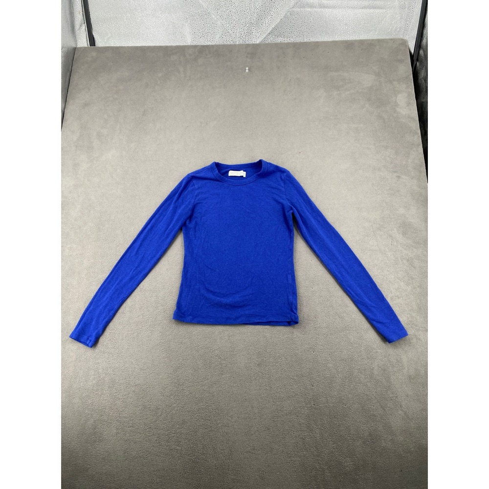 Abercrombie & Fitch Lounge Collection Blue Long Sleeve Crew Neck Top XS